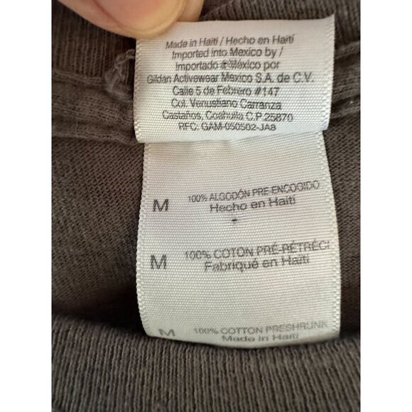 Gildan Heavy Cotton Gray Graphic T-Shirt "Drink Up!" Uncle Sam Design M - Picture 7 of 16